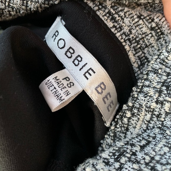 Robbie Bee Petite Black / White Cowl Neck Dress S - Picture 12 of 15